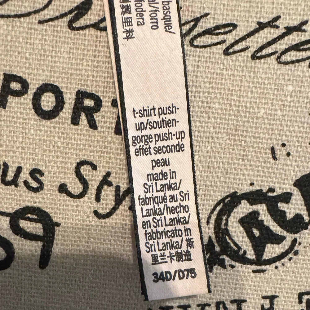 NWOT - Victoria’s Secret T-Shirt Push-Up Bra 34D